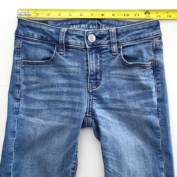 American Eagle NE(X)T Level Stretch Jegging Blue Jeans Size US 0 Short - Picture 11 of 13